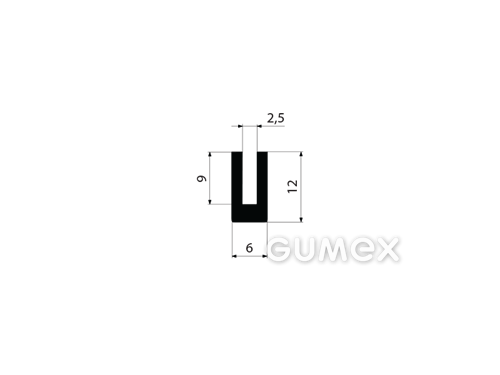 GUMMIPROFILE U-FORM - EPDM